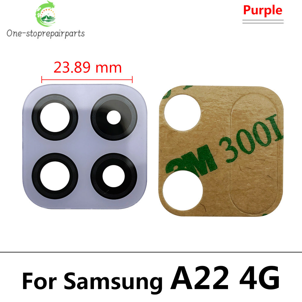 10Pcs, Back Rear Camera Glass Lens For Samsung A22 A32 A42 A52 A72 A33 A53 A73 4G 5G  With Adhesive