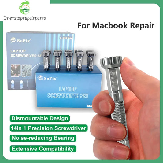 New S-003Max 10in 1 Precision Screwdriver Set for Macbook Air Pro Mobile Phone Screw Removal Installation Disassembly Repair Professional Repair Tools