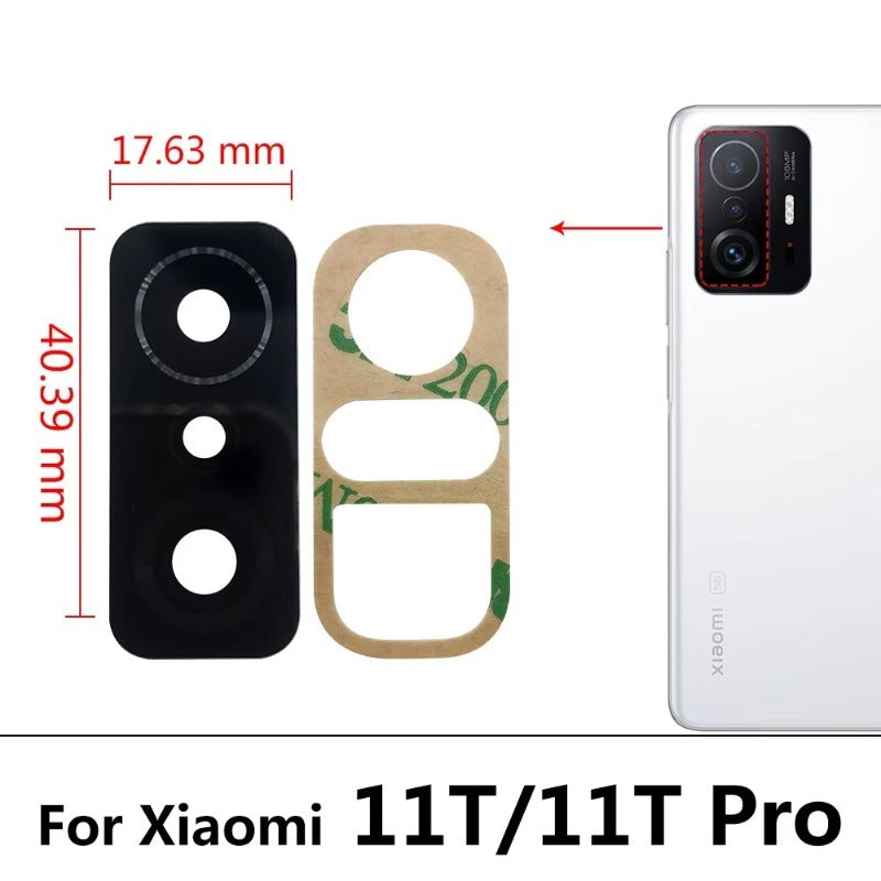 Rear Back Camera Glass Lens For Xiaomi Mi 10 10T 11 11T 12 12T 13 14 14T 15 15T Pro Lite Pro 5G Camera Lens With Adhesive Xiaomi  Xiao mi phone repair parts