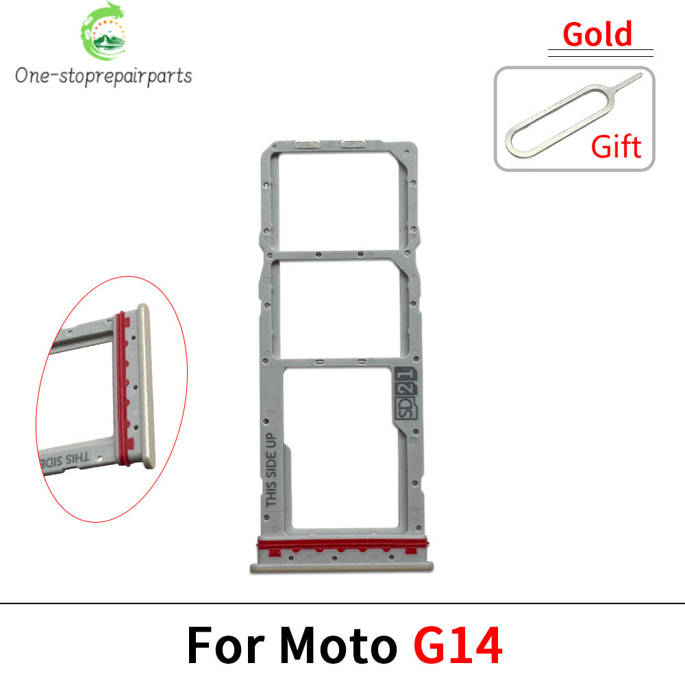 SIM Card Slot SD Card Tray Holder Adapter For Motorola Moto G04 G04s G14 G24 G34 G54 Motorola phone repair parts