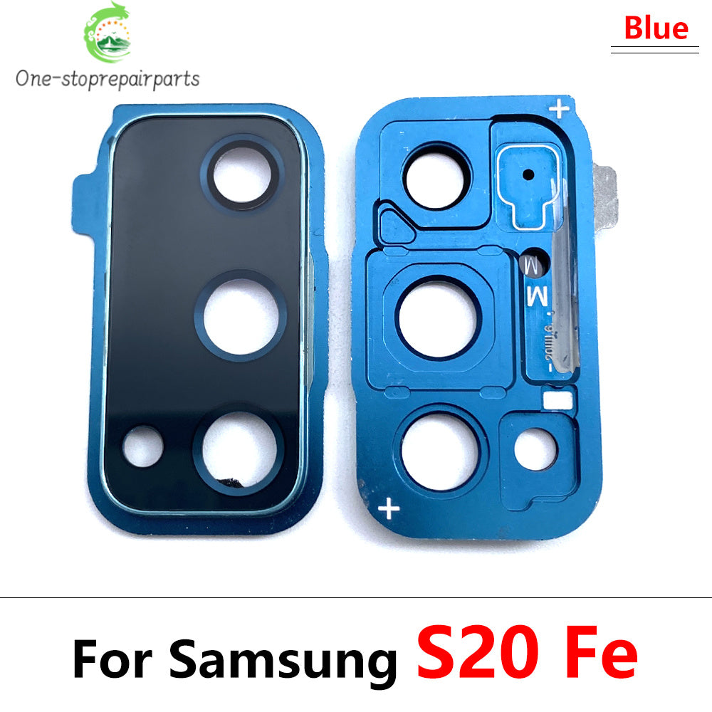 10Pcs/Lot, For Samsung S20 Fe Back Rear Camera Glass Lens Circle Cover With Adhensive Samsung phone repair parts
