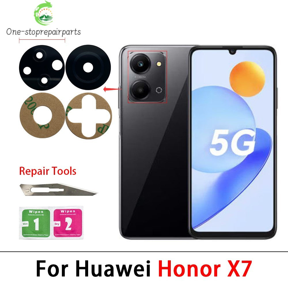 Camera Glass For Huawei Honor X5 X6 X6s X6A X6B X7 X7A X7B X8 X8A X8B X9 X9A X9B 4G 5G Rear Back Camera glass Lens With Adhesive Huawei phone repair parts