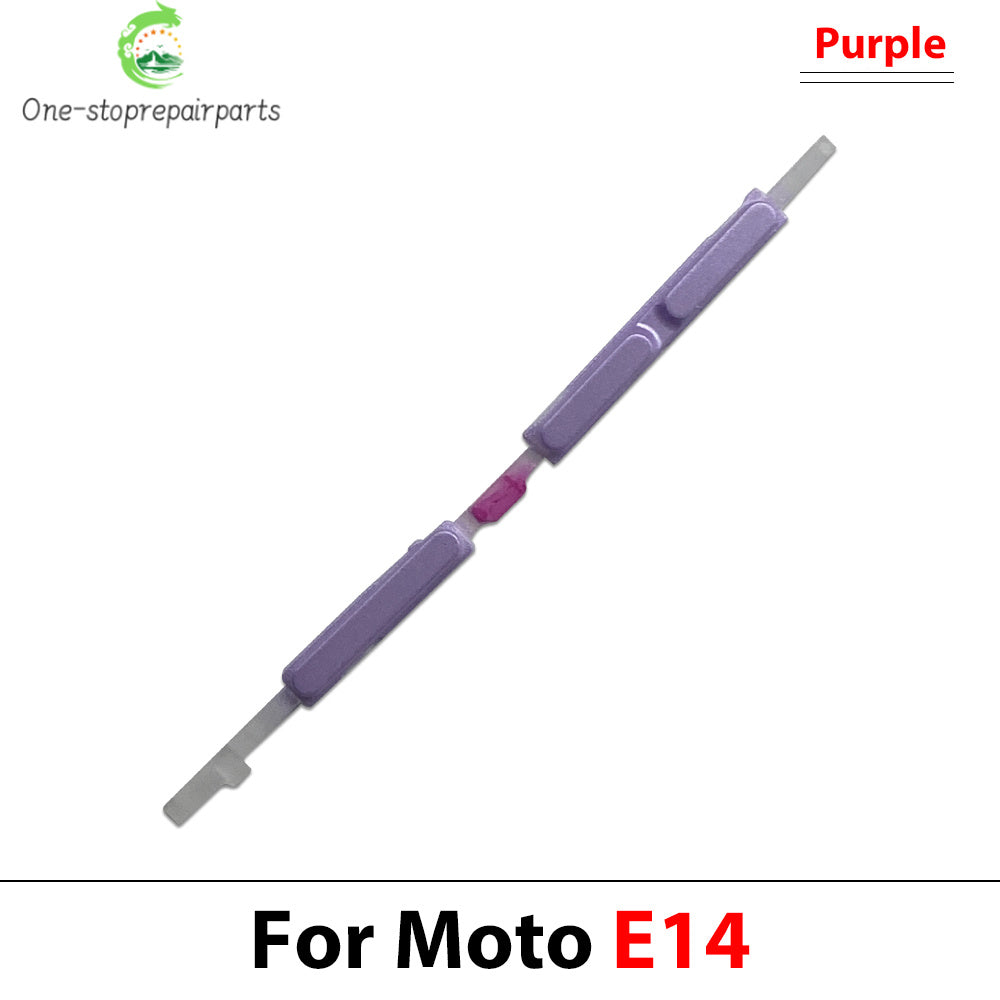 New For Motorola Moto E13 E14 E20 E30 E40 E22 E32 Side Power Key + Volume Button Replacement Parts Motorola phone repair parts