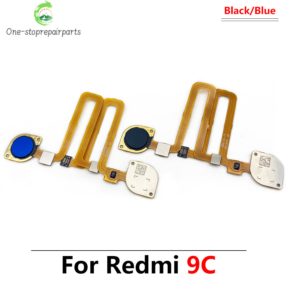 New Fingerprint For Xiaom Redmi 9C 9T 9 10C 10 Prime Home Button Fingerprint Menu Return Key Recognition Sensor Flex Cable Redmi phone repair parts