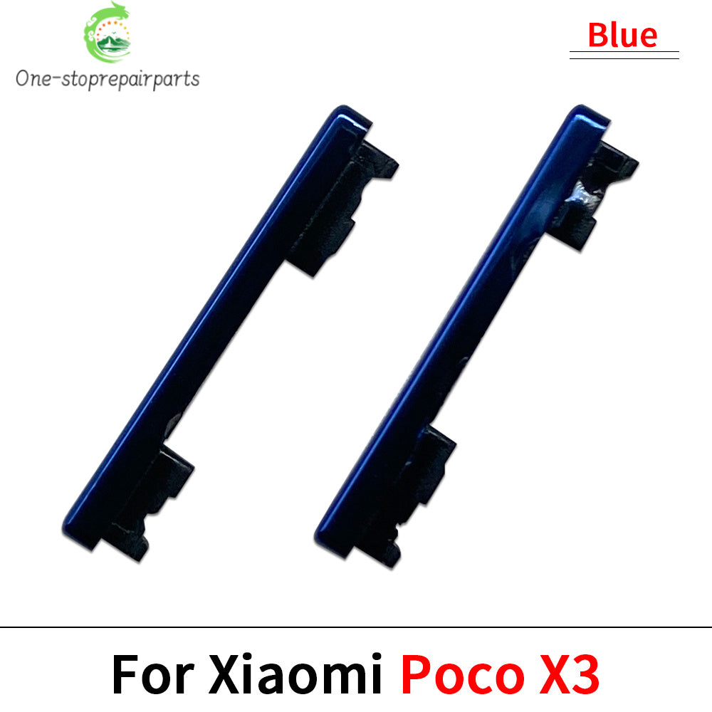 10Pcs, Side Power Button + Volume Side Button For Xiaomi Mi Poco X3 Pro GT M3  Xiaomi  Xiao mi phone repair parts