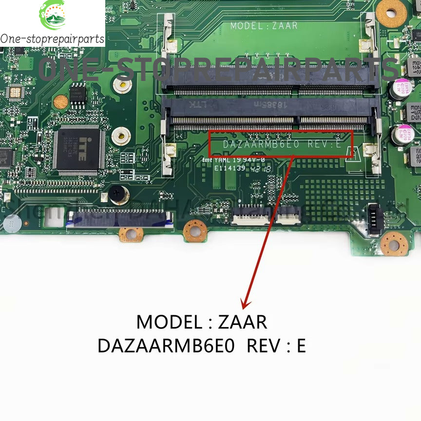 MODEL:ZAAR DAZAARMB6E0 For Acer Aspire E5-576 E5-576G Laptop Motherboard With i7 i5 i3-8130U CPU DDR3L NBGRX11001 NB.GRX11.001 Acer laptop repair parts