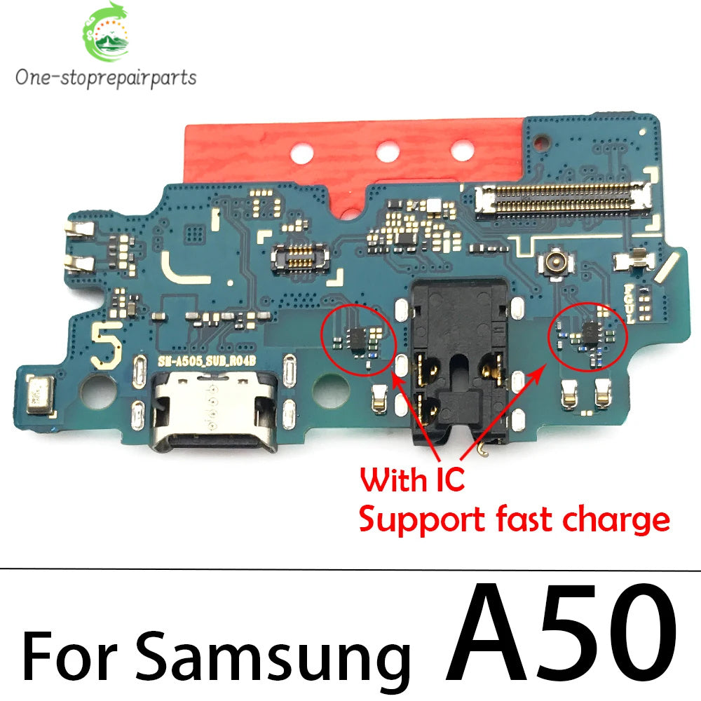 10Pcs USB Charging Dock Connector Board Flex Cable For Samsung A80 A70 A50 A40 A30 A20 A10 A11 A01 A21s A31 A51 A71 A30s A50s Samsung phone repair parts