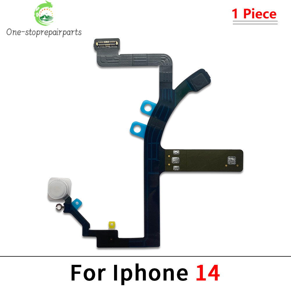 10Pcs, New For iPhone 12 13 14 15 Pro Max Mini Plus Flash Light Lamp Flex Cable LED Flashlight With Microphone iPhone phone repair parts