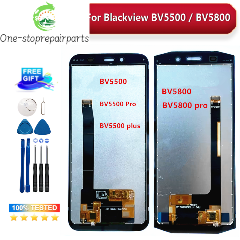 Original For Blackview BV5500 Pro BV5800 LCD Display Touch Screen BV5500 Plus LCD Sensor Digitizer Assembly Blackview BV5500 Blackview phone repair parts