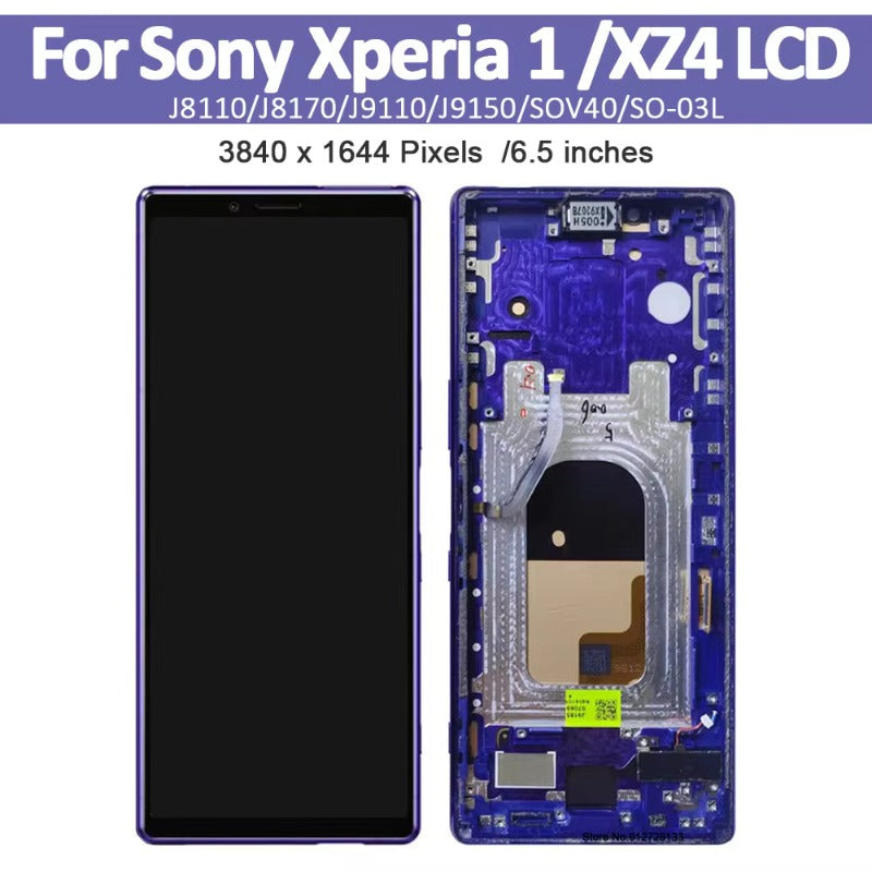 6.5'' Original LCD Display For Sony Xperia 1 X1 XZ4 J8110 J8170 J9110 J9150 Touch Screen + frame Digitizer Assembly Replacement Sony phone repair parts