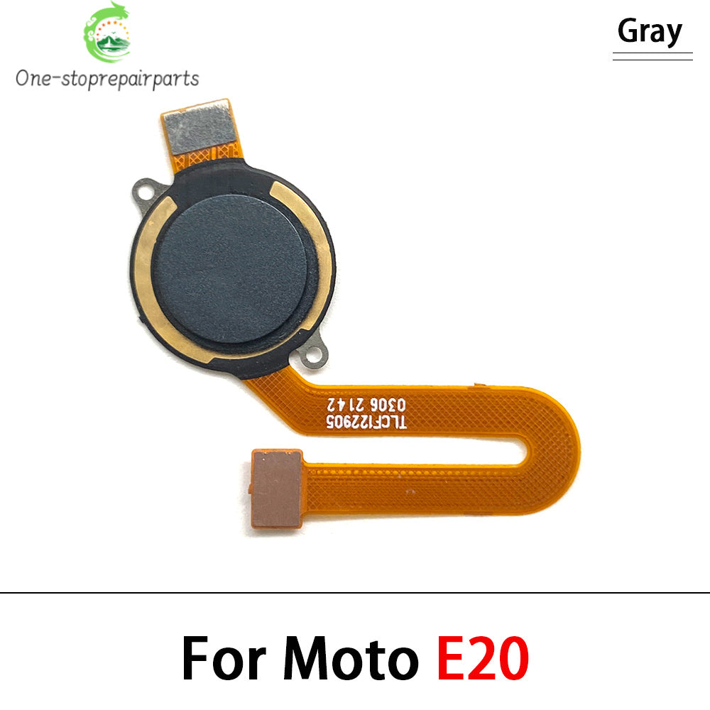 10Pcs/Lot, Home Button FingerPrint Touch ID Sensor Flex Cable For Motorola Moto E20 E32 E40 E6s E7 Plus Power Motorola phone repair parts