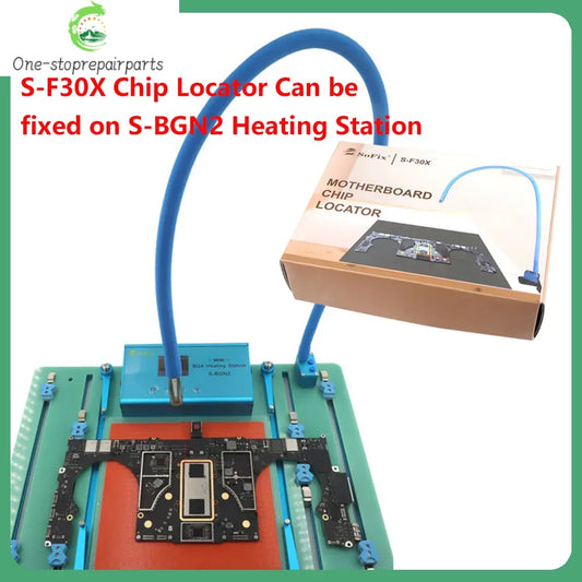 SoFix S-BGN2 BGA Heating Station with S-F30X BGA Chip Locator for Macbook Motherboard Soldering Confirm Chip Positioning Points Professional Repair Tools