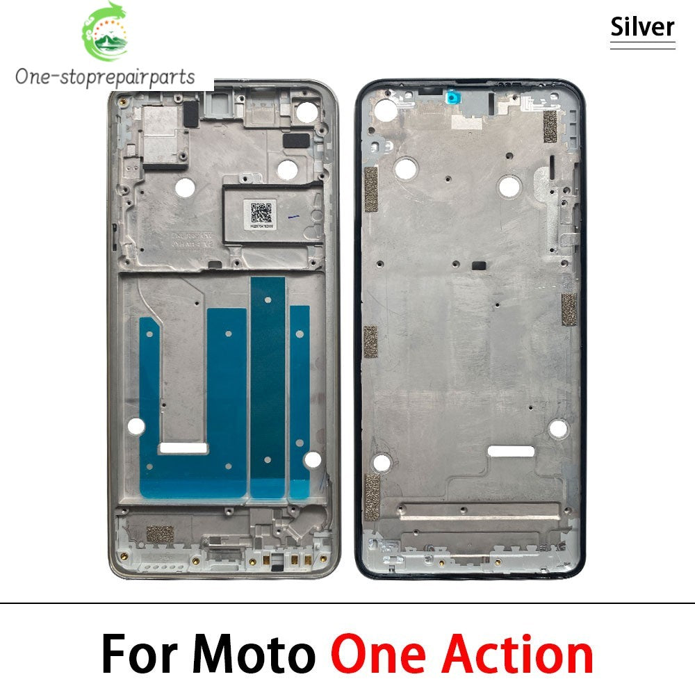New For Motorola Moto One Action Visoin Fusion Plus Hyper Macro Front Housing LCD Display Bezel Middle Frame Motorola phone repair parts