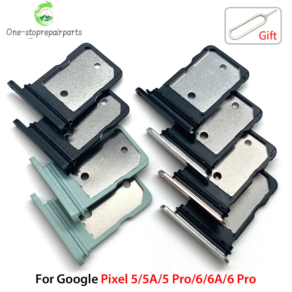SIM Card Slot SD Card Tray Holder Adapter For Google Pixel 5 5A 6 6A Pro Repair Parts Google Pixel phone repair parts