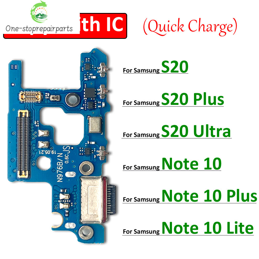 For Samsung Note 10 Plus Lite S20 Plus Ultra S981B S986B S988B N976F USB Charging Port Dock Charger Connector Board Flex Cable Samsung phone repair parts