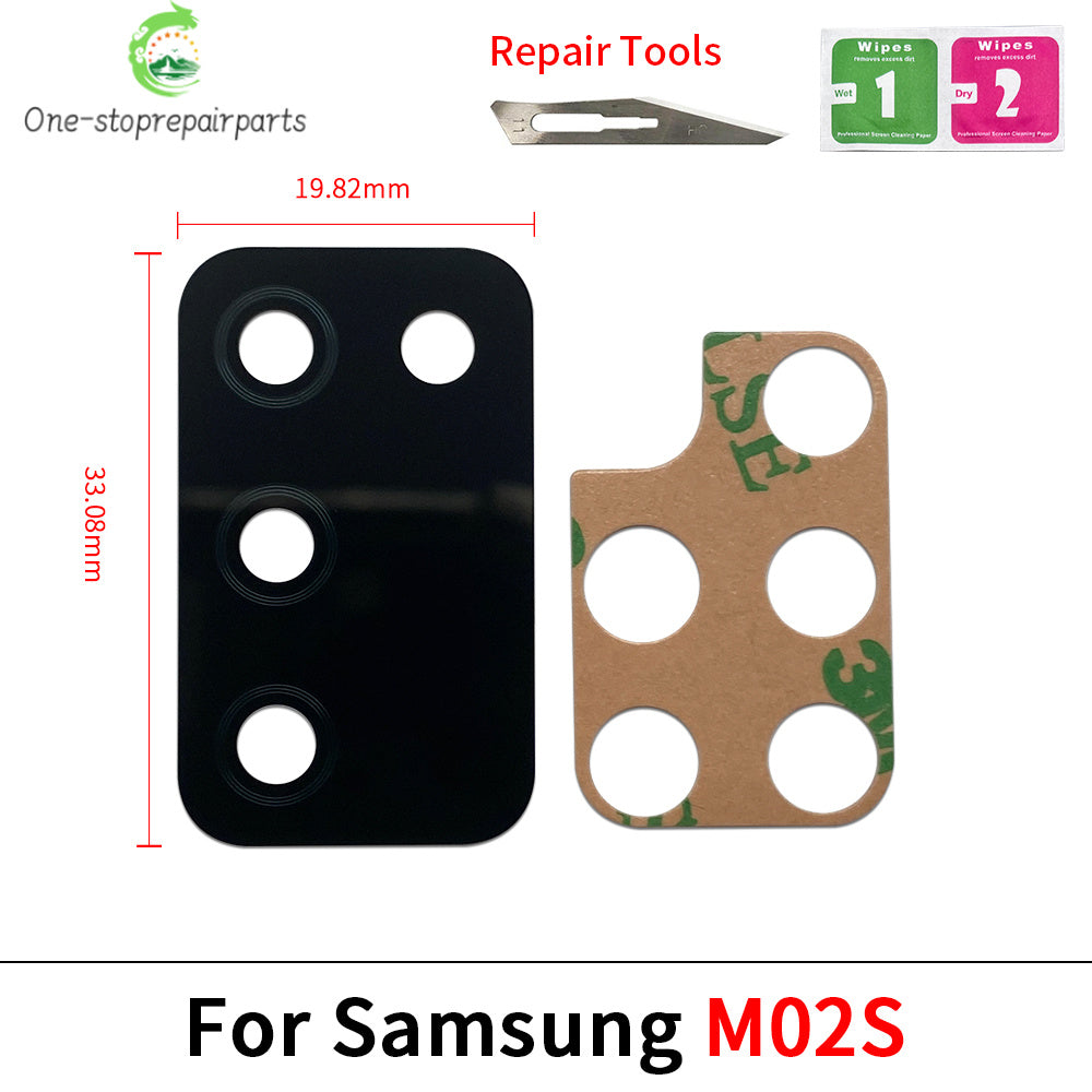10Pcs, Rear Back Camera Glass Lens With Adhesive Sticker For Samsung M02 M02s M11 M12 M13 M14 M23 M32 M42 M52 M33 M53 M54 4G 5G Samsung phone repair parts