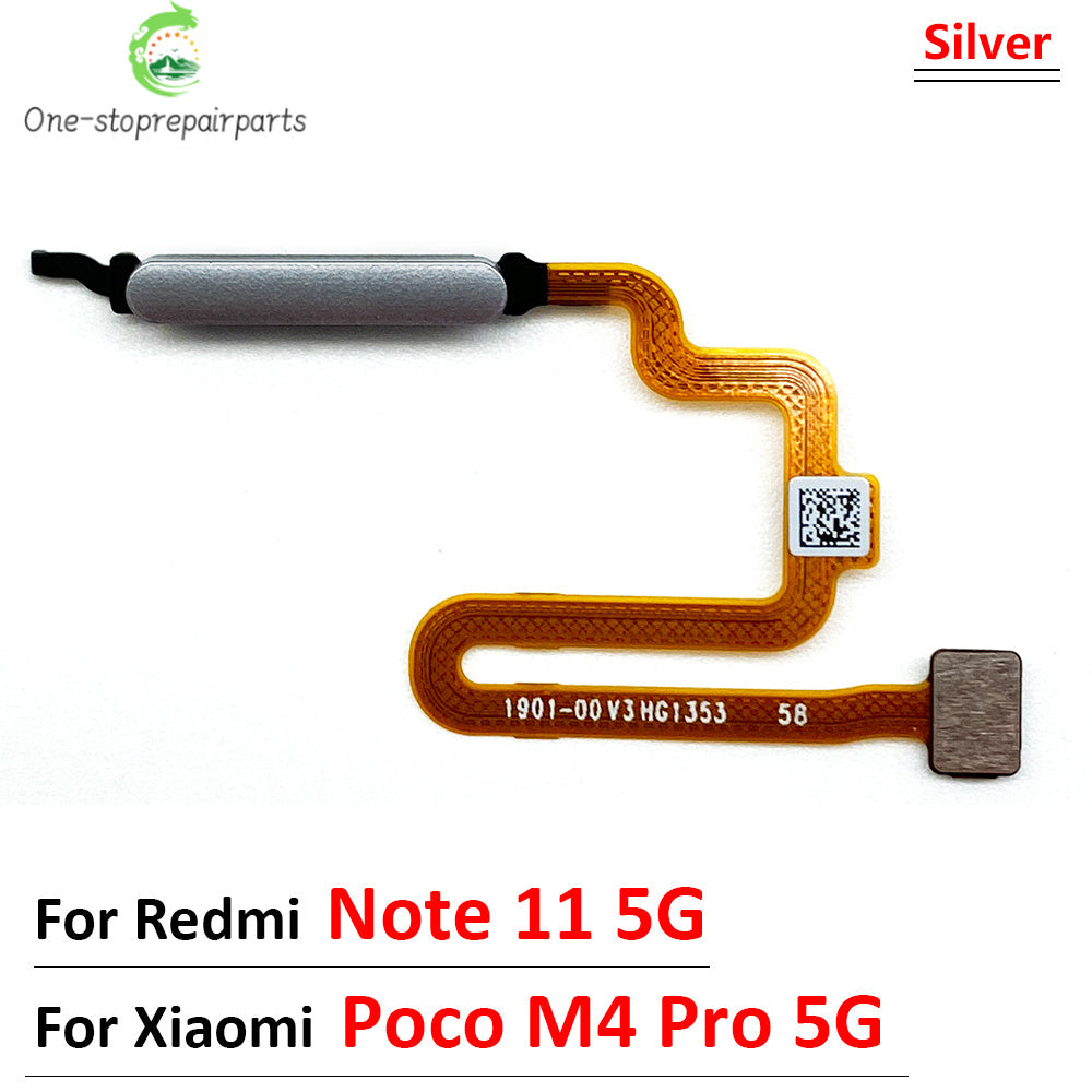 New Home Button FingerPrint Touch ID Sensor Flex Cable For Xiaomi Poco M4 Pro 4G 5G / Redmi Note 11 11s Pro Plus 4G 5G  Xiaomi  Xiao mi phone repair parts