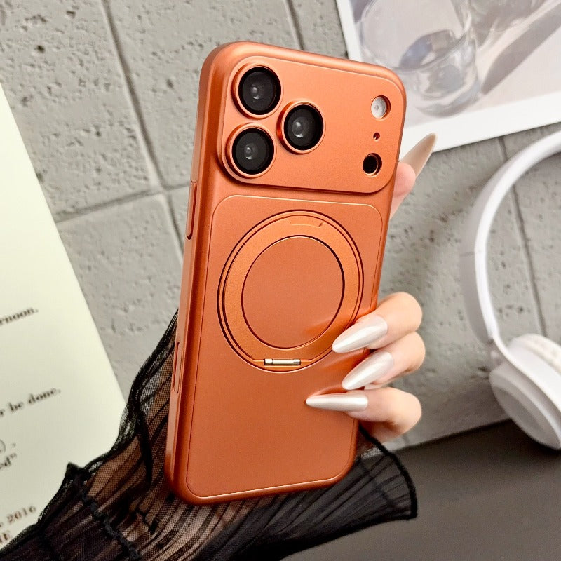 Frosted pivot case For iPhone 18promax mobile phone case New iPhone17 with invisible rotating bracket Lens film All-inclusive protection 16Pro light luxury men's and women's shell Phone Accessories