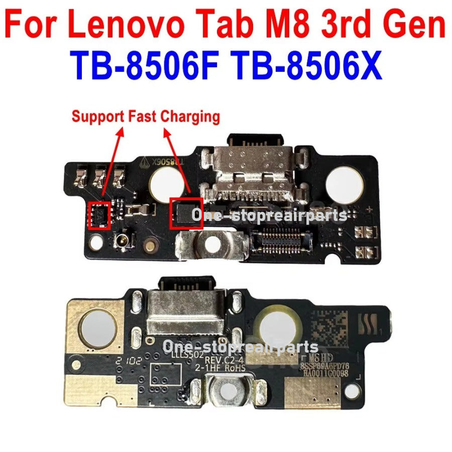 New USB Charging Port Connector Plug Jack Charge Dock Board Flex Cable For Lenovo Tab M8 3rd Gen 8506 TB-8506F TB-8506X Lenovo Tablet repair parts