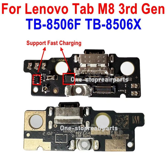 New USB Charging Port Connector Plug Jack Charge Dock Board Flex Cable For Lenovo Tab M8 3rd Gen 8506 TB-8506F TB-8506X Lenovo Tablet repair parts