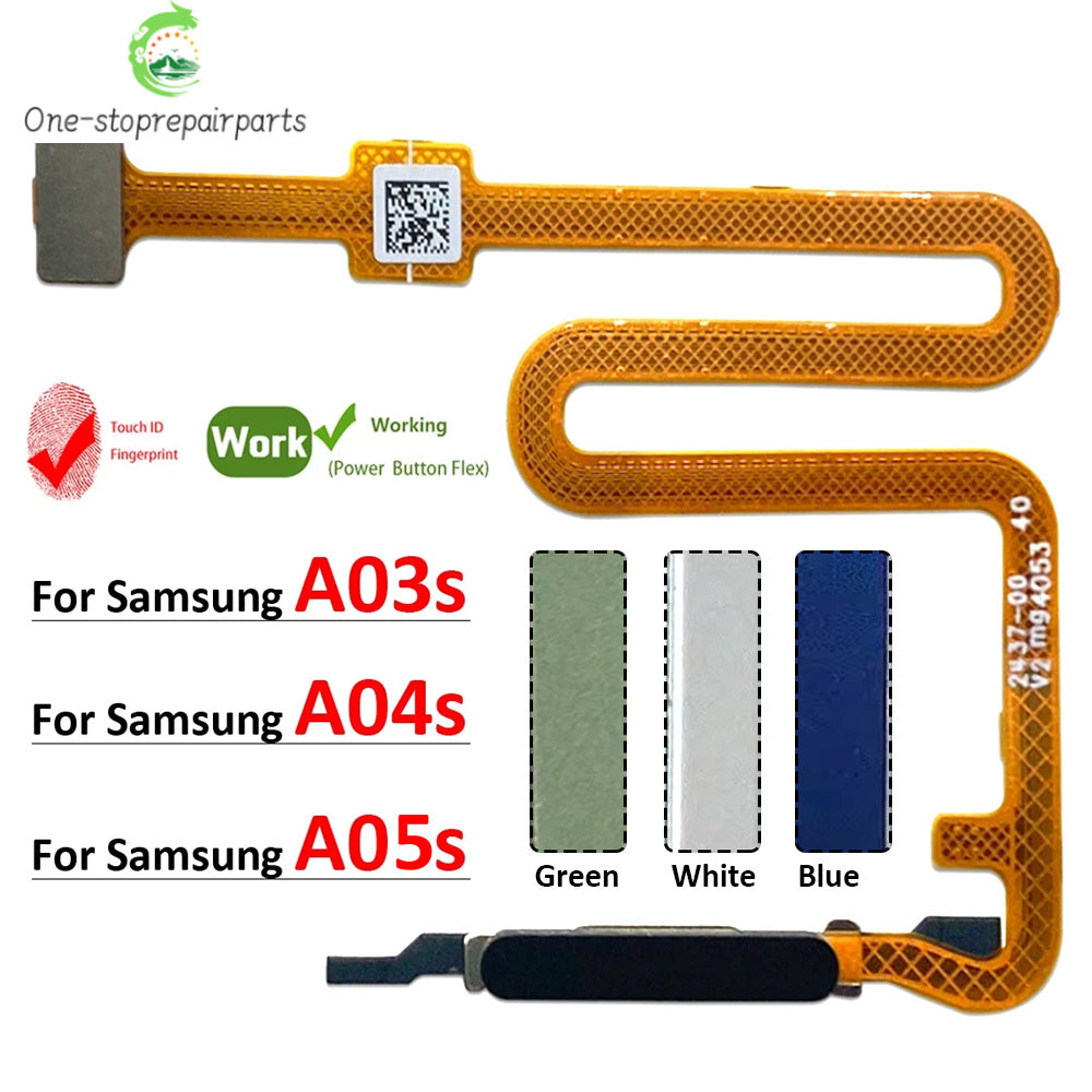 New For Samsung A03S A037F A04s A047F A05s A057F Fingerprint Sensor Home Return Key Menu Button Flex Cable Samsung phone repair parts