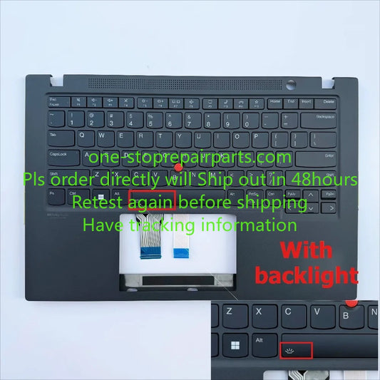 Upper case for Thinkpad T14S Gen2 topcase palmrest C-Cover keyboard WWAN WLAN 5M11F24560 5M11A37563 5M11A37252 US backlight
