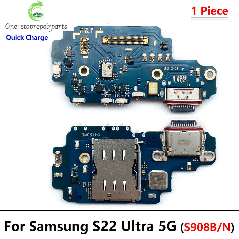 USB Charging Board Port Dock Charger Connector Microphone Flex Cable For Samsung S22 S23 Plus Ultra 5G S908B S901B S906B 5G Samsung phone repair parts