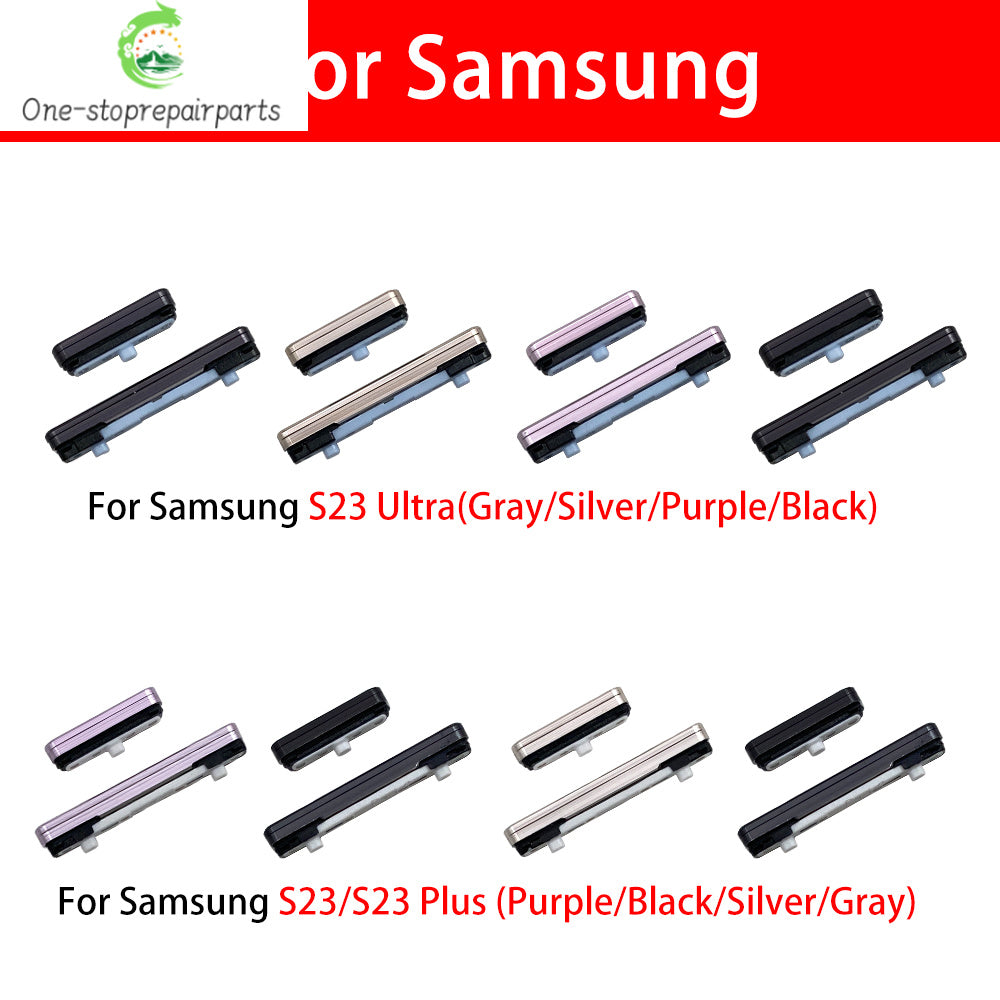 New For Samsung S22 S23 S24 Plus Ultra 5G Power Button + Volume Side Button Key Replacement Parts Samsung phone repair parts