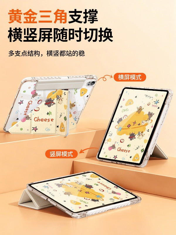 For 2026 new huawei matepad115s protective case air12 tablet cover 11.5 with pen slot pro12.2 magnetic buckle se10.4 For glory x10 anti-drop 9/8 cheese cat Tablet Accessories