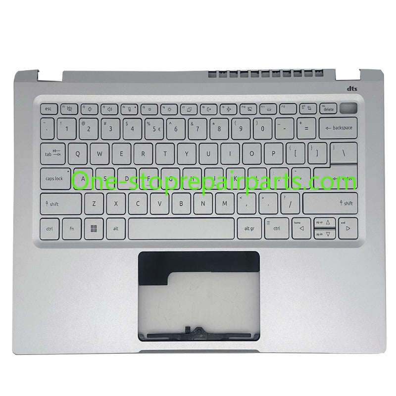 Silver Palmrest w/ Backlit US Keyboard assembly for ACER Swift 3 SF314-512 N21C2 upper tpcase C-cover keyboard backlight Acer laptop repair parts