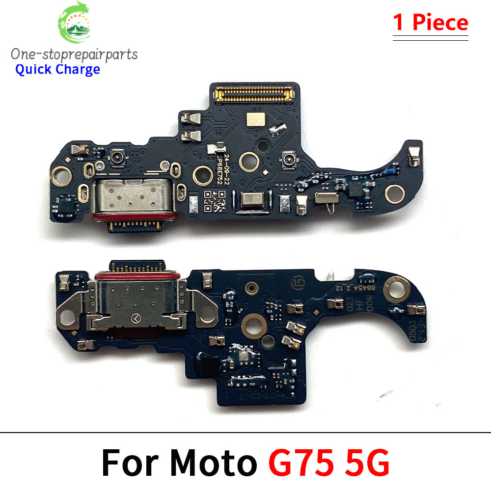 10Pcs, USB Charge Port Dock Connector Charging Board Flex Cable For Moto G04 G04s E14 E32s G05 G15 G85 G75 G Play Power 5G 2024 Motorola phone repair parts