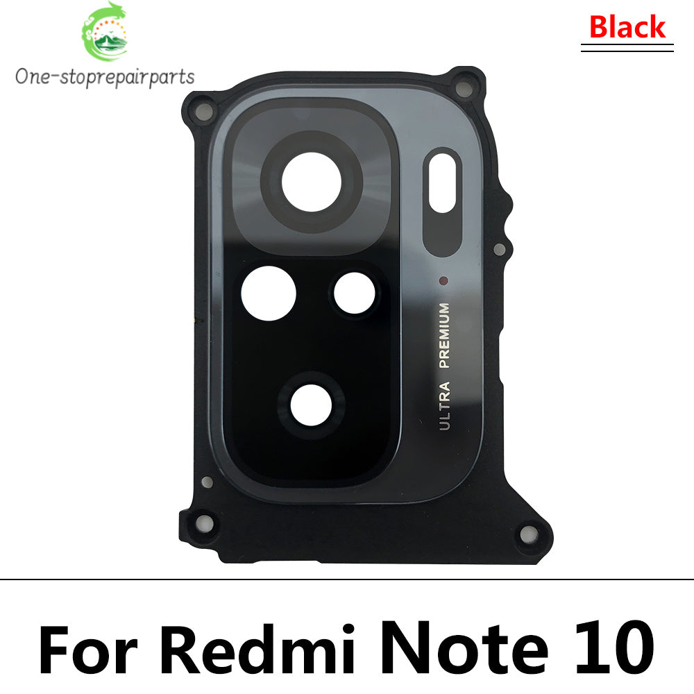 New Back Rear Camera Glass Lens With Circle Cover Frame For Redmi Note 10 Note10 Pro 10S With Adhensive Redmi phone repair parts