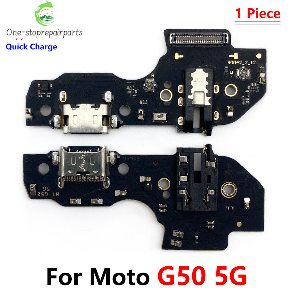 10Pcs USB Charging Board Port Dock Charger Connector Flex Cable For Motorola Moto G10 G20 G30 G50 G60 G60s G100 Power One 5G G31 Motorola phone repair parts
