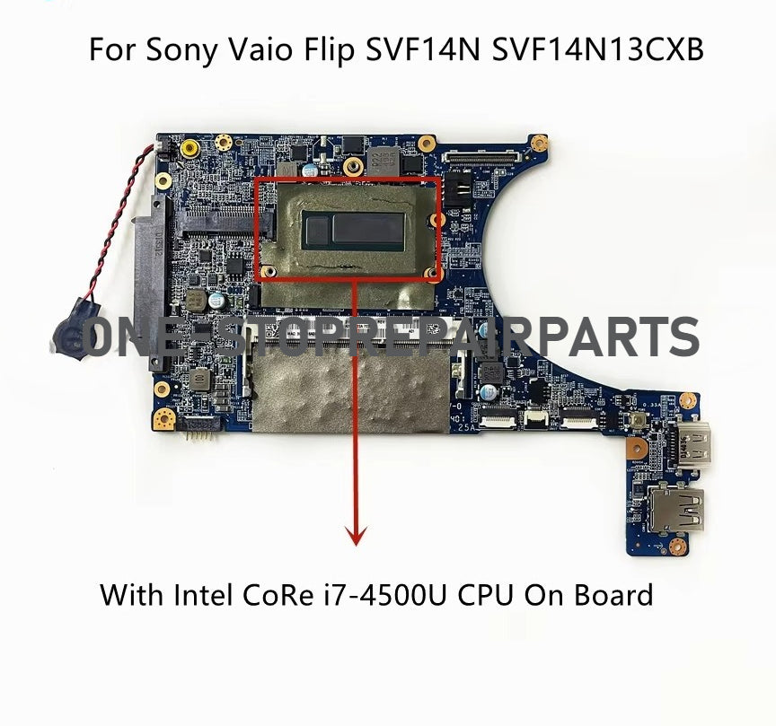DA0FI2MB6F0 For Sony Vaio SVF14N SVF14N13CXB SVF14N18SCB Laptop Motherboard With Intel i5 i7 CPU DDR3 A2011122A A2011121A Sony laptop repair parts