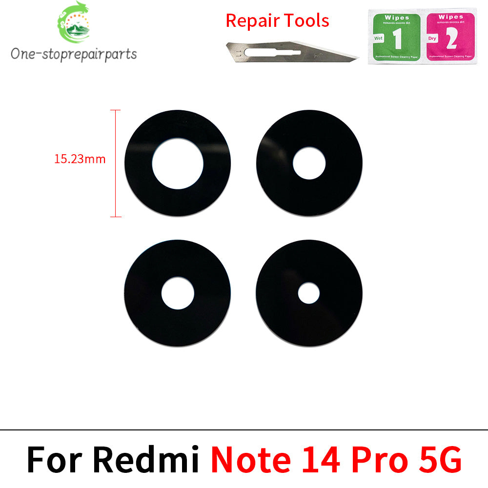 New Camera Glass For Xiaomi Redmi Note 11 12 13 14 Pro Plus 4G 5G Rear Back Camera glass Lens With Glue Adhesive  Xiaomi  Xiao mi phone repair parts
