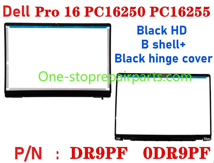 Cover case for Dell Pro 16 PC16250 PC16255 0D45TN 04TV1R 0FJ6FY 02XHM1 099TK0 02882N 0HNP7J 02XHM1 0GJX2F 0C8CKC 0964DF 0DR9PF 0HHMCK 0F9V30 0388WT 0H3K5C 0HR42X 01378G Lcd back housing bezel palmrest bottom lower cover hinge Dell laptop repair parts