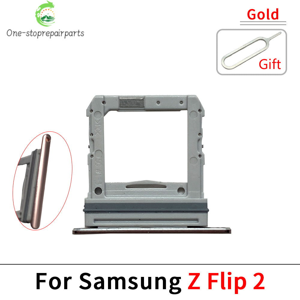 10Pcs/Lot, New For Samsung Z Flip 2 3 4 5 6 5G F711 F721 F731 F741 SIM Card Tray Slot Holder Adapter Accessories Samsung phone repair parts