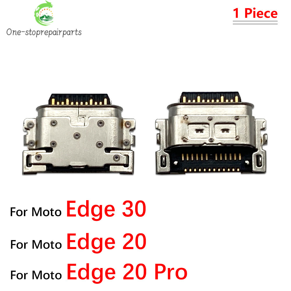 2Pcs, Charger USB Charging Port Dock Connector Socket For Moto Edge 20 30 40 50 Neo E6 E6s E7 E13 E14 E20 E30 E32 E22 Plus Play Motorola phone repair parts