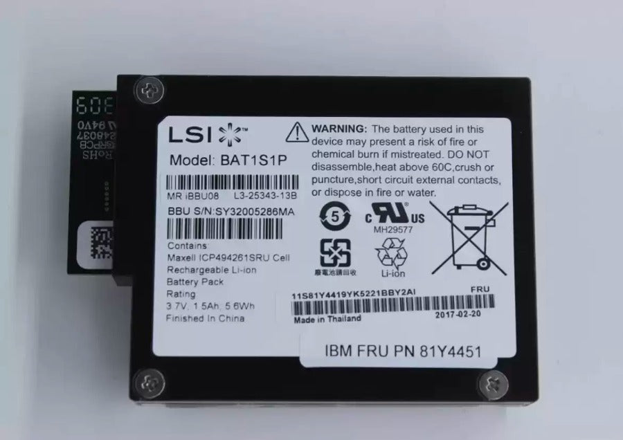 ServeRaid Battery 2026 IBM M5015 M5014 Battery 81Y4419 81Y4451 Server repair parts
