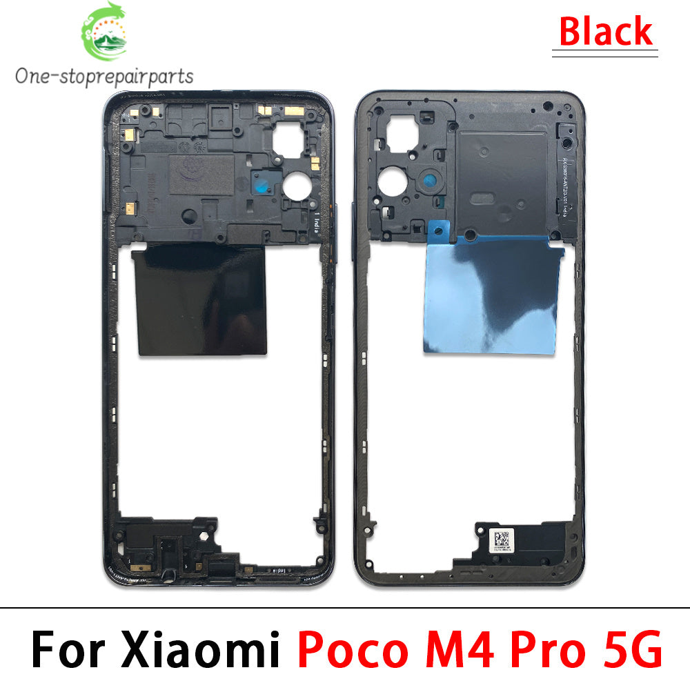 10Pcs, Middle Frame Housing For Xiaomi Poco X3 X4 GT X4 X5 M5s M4 Pro 4G 5G Middle Frame Holder Cover Frame Volume Key Parts  Xiaomi  Xiao mi phone repair parts
