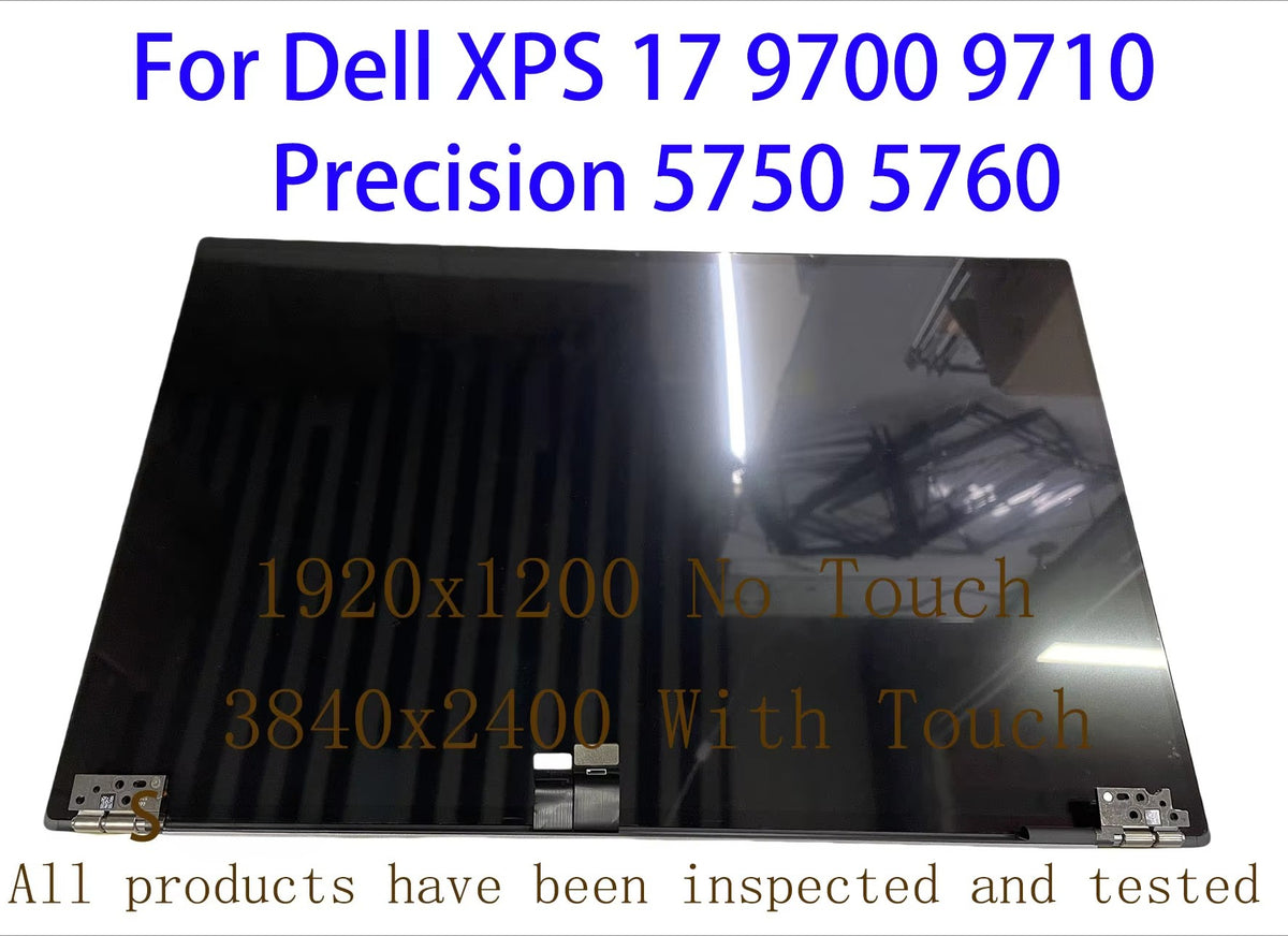 17 inch For Dell XPS 17 9700 9710 Precision 5750 5760 LCD Screen Display Replacement Full Assembly P92F001 P92F002 Dell laptop repair parts