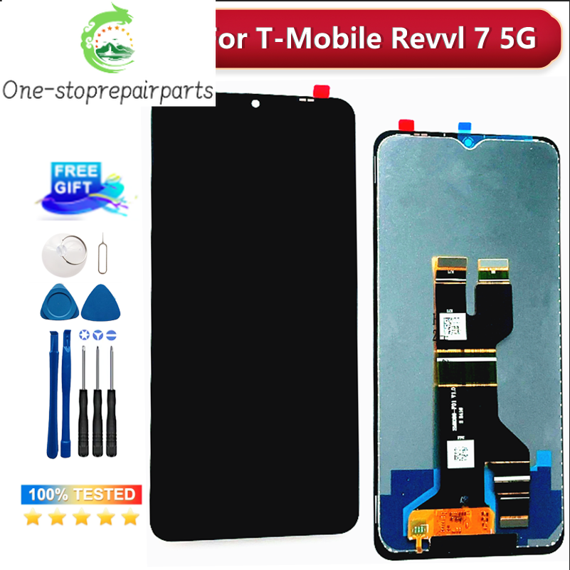 6.58" For T-Mobile REVVL 7 5G LCD&Touch Screen Digitizer REVVL7 TMRV075G Display Screen Module Accessories Assembly Replacement Other brand Phone repair parts