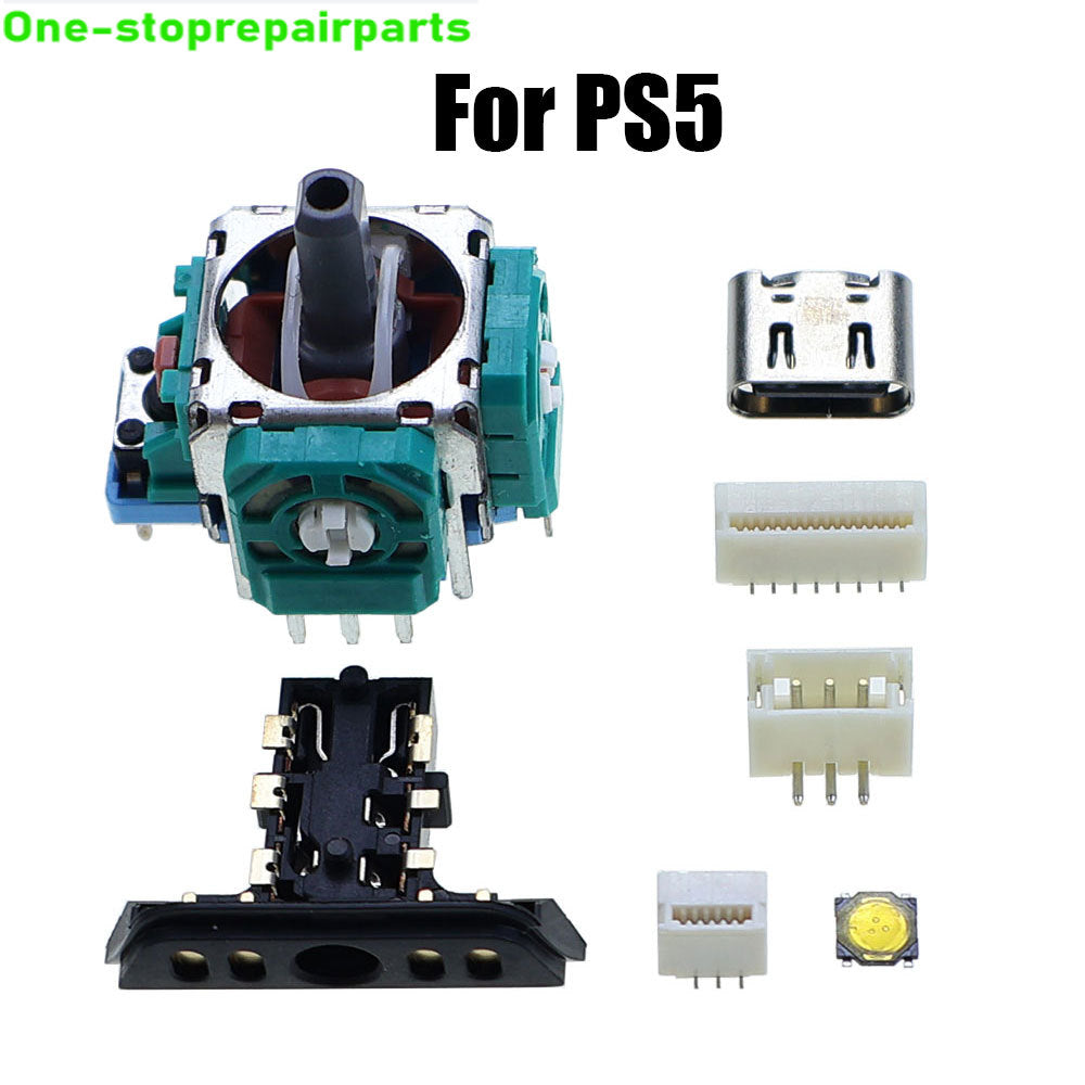 1pc Original Charging Port 3D Analog Joystick Earphone Jack Battery Contact Connector Clip MIC Socket Touch Button Repair Parts Game console repair parts