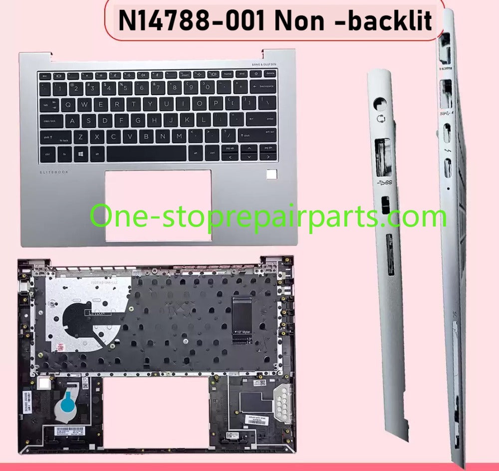New US N14788-001 N14786-001 Top Cover with Keyboard For HP Elitebook 840 845 G9 Palmrest Upper Case + Backlight No Backlit Keyboard HP laptop repair parts