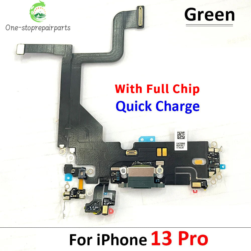 10Pcs/Lot, USB Charging Port Mic Microphone Dock Connector Board Flex Cable For iPhone 13 Pro Max Mini Repair Parts iPhone phone repair parts
