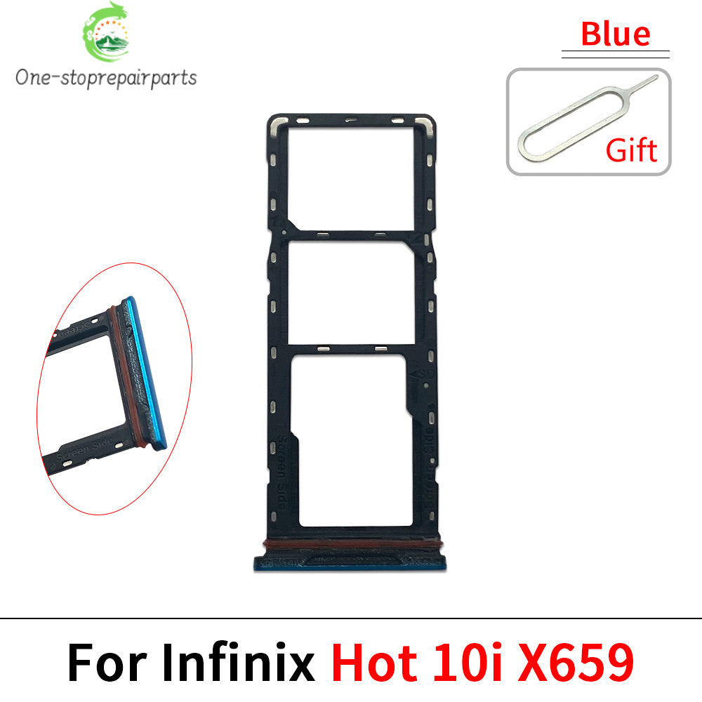 Micro Nano SIM Card Holder Tray Slot Holder Adapter Socket For infinix Hot 8 9 10 10i 11 20 20i 30 30i 40 Pro Lite Play 4G 5G  infinix phone repair parts