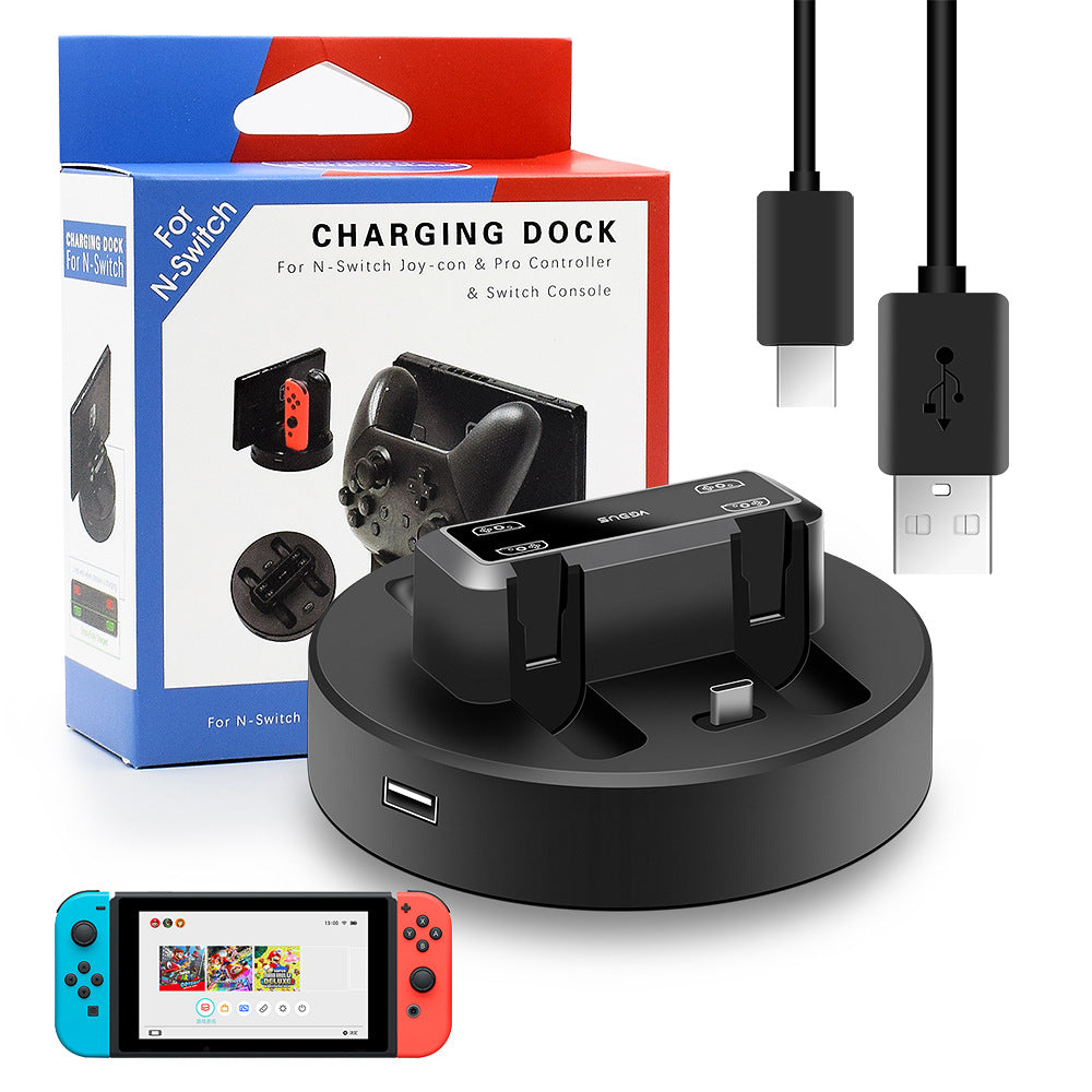 It is suitable for Nintendo Switch Joy-Con quad charging Switch Pro dock charger Switch console charger