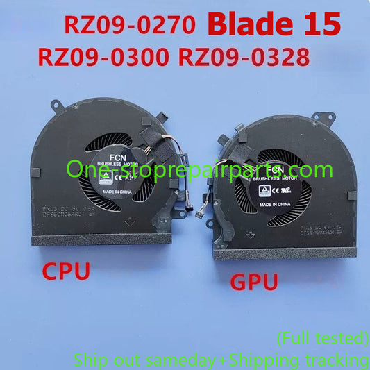 CPU GPU cooling fan for RAZER RZ09-0270 Blade 15 RZ09-0300 RZ09-0328 DFS501105PR0T FNL3 5V 0.5A DFS5K121142621 FNL5 cooler fans
