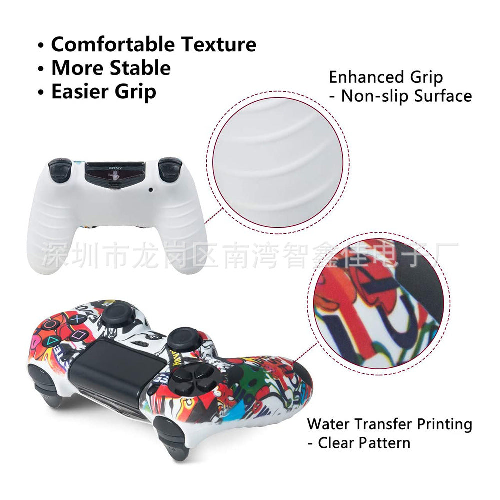 PS4 handle protective cover water transfer process PS4 handle silicone cover camouflage silicone cover PS4 handle cover