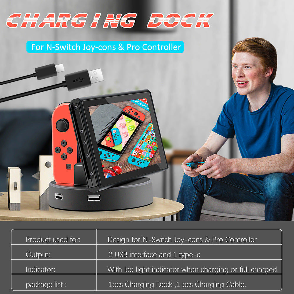 It is suitable for Nintendo Switch Joy-Con quad charging Switch Pro dock charger Switch console charger